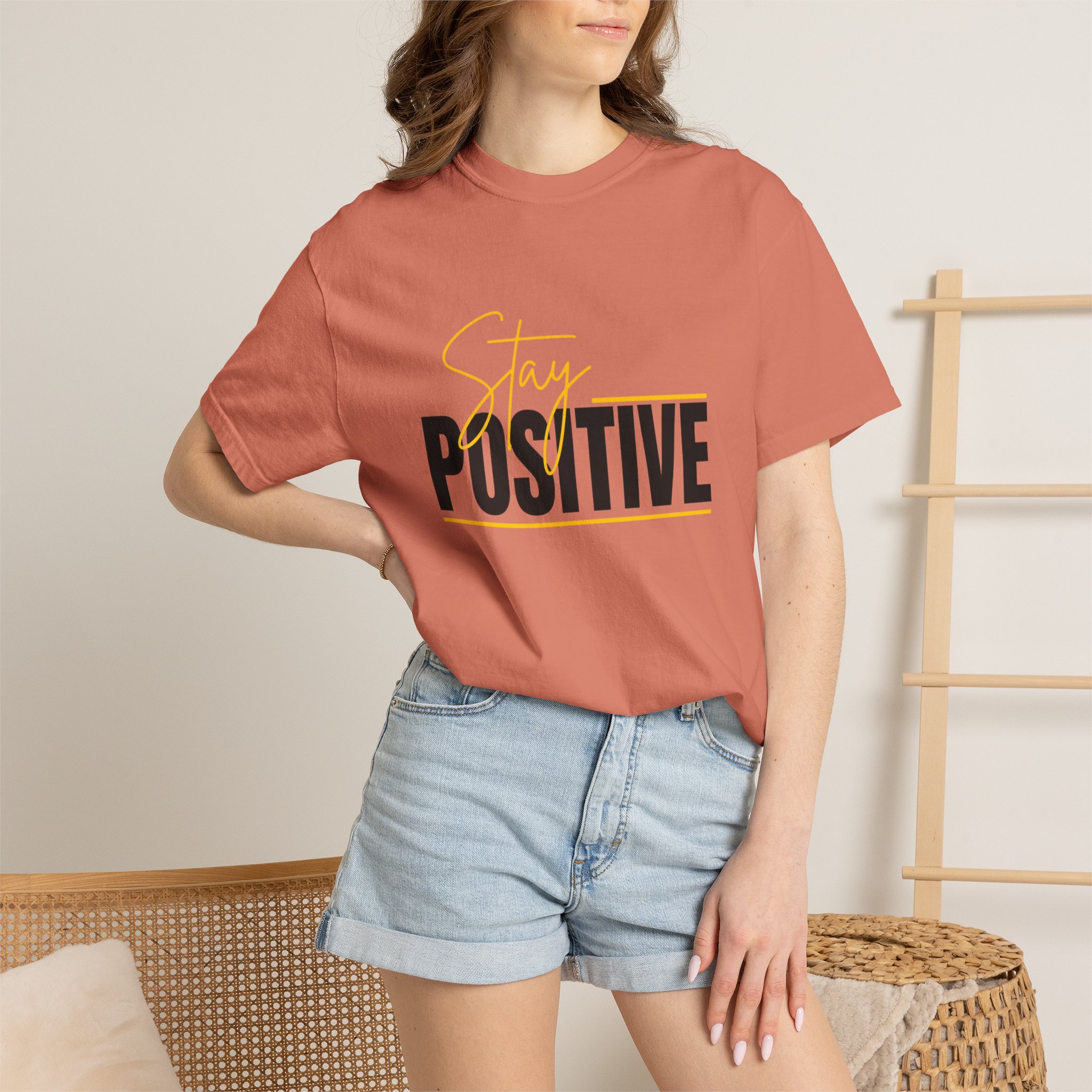 Stay Positive T-shirt | Motivational Typography Tee - Image 12