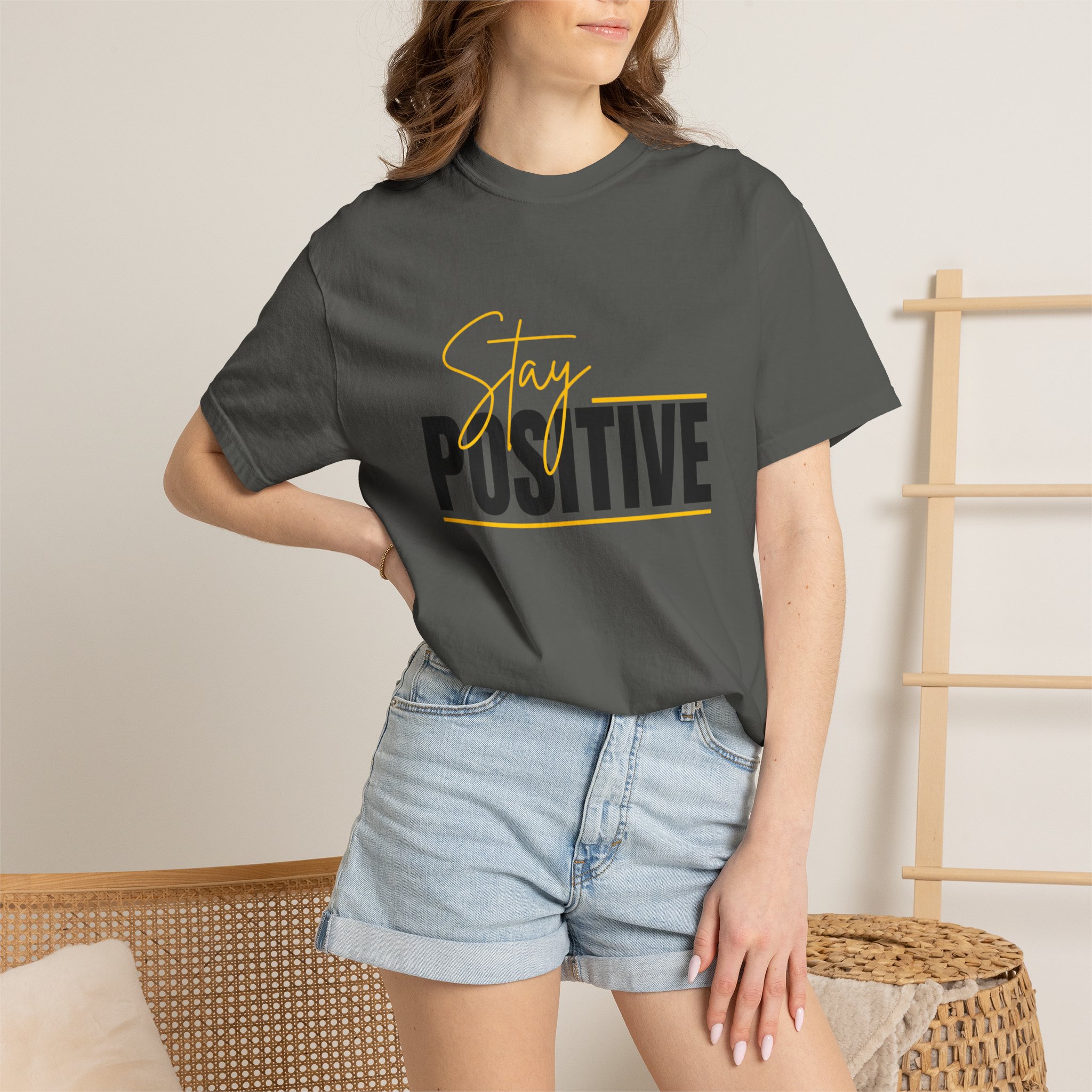 Stay Positive T-shirt | Motivational Typography Tee - Image 56