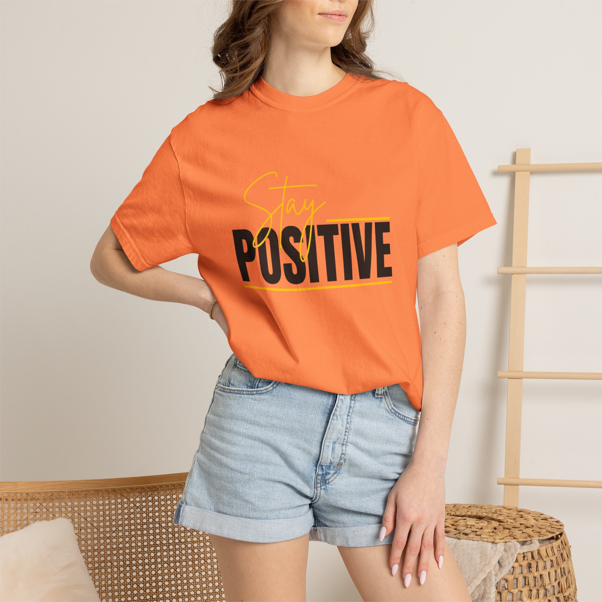 Stay Positive T-shirt | Motivational Typography Tee - Image 8