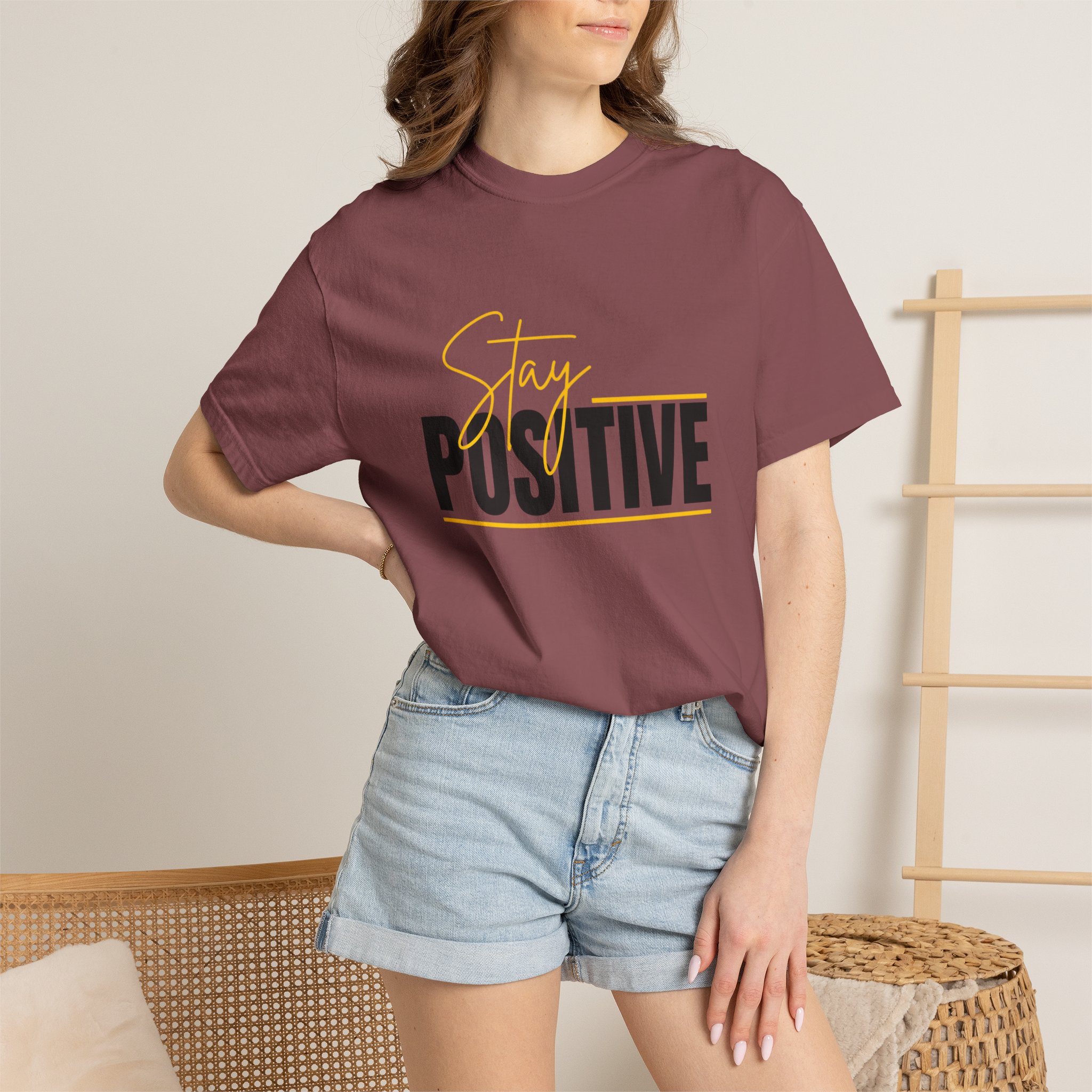 Stay Positive T-shirt | Motivational Typography Tee - Image 16