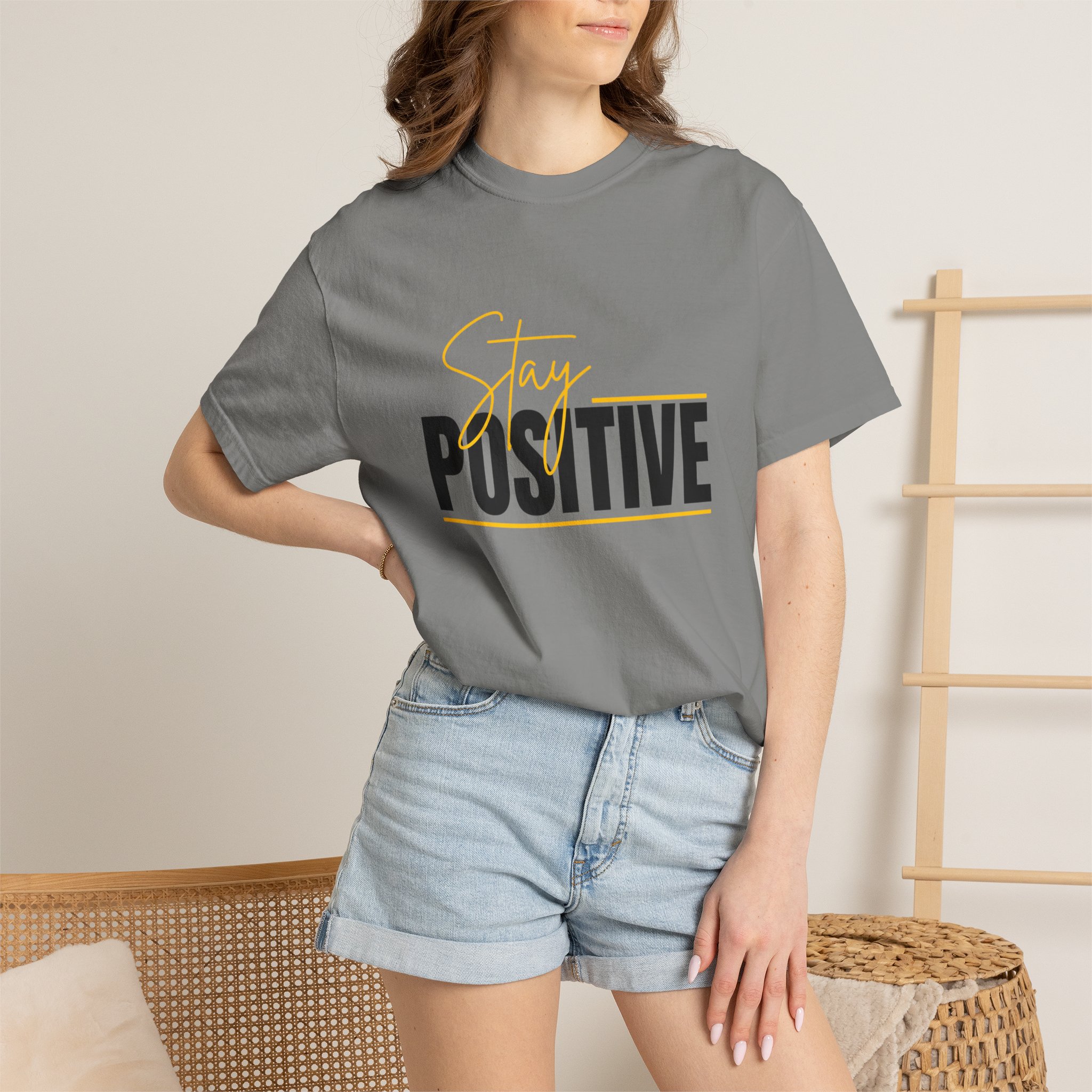 Stay Positive T-shirt | Motivational Typography Tee - Image 44